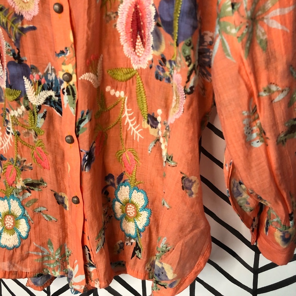 SOFT SURROUNDINGS |Arrata Embroidered Button Down - Picture 7 of 11